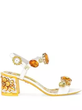 Dolce & Gabbana босоножки Kira 60, желтый