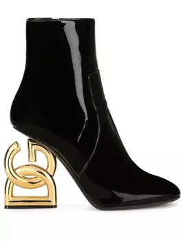 Dolce & Gabbana ботильоны на скульптурном каблуке, черный