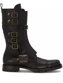 Dolce & Gabbana ботинки Re-Edition с пряжками, черный