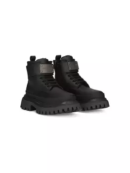 Dolce & Gabbana ботинки с логотипом, черный