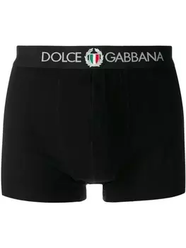 Dolce & Gabbana боксеры с вышитым логотипом, черный