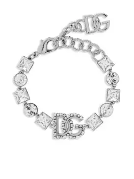 Dolce & Gabbana браслет с логотипом, серебряный