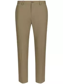 Dolce & Gabbana брюки чинос средней посадки, зеленый