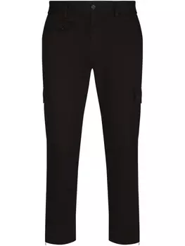 Dolce & Gabbana брюки карго с логотипом, черный