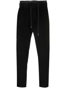Dolce & Gabbana брюки кроя слим с кулиской, черный