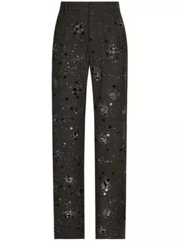 Dolce & Gabbana брюки с пайетками, черный