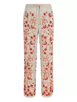 Dolce & Gabbana брюки с вышивкой, нейтральный