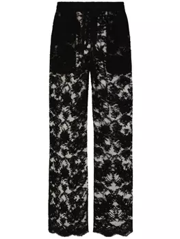 Dolce & Gabbana брюки широкого кроя, черный