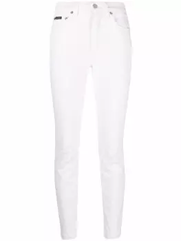Dolce & Gabbana брюки скинни с заниженной талией, белый