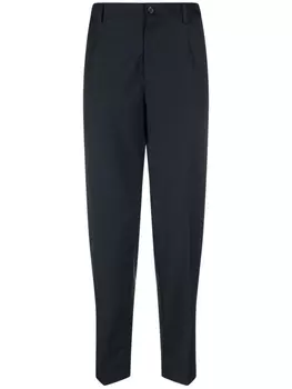 Dolce & Gabbana брюки строгого кроя с вышитым логотипом, синий