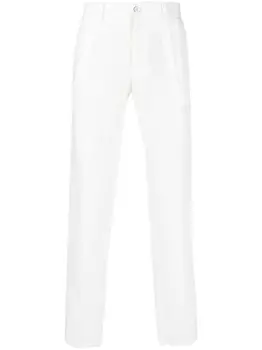 Dolce & Gabbana брюки строгого кроя средней посадки, белый