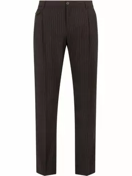 Dolce & Gabbana брюки в тонкую полоску, черный