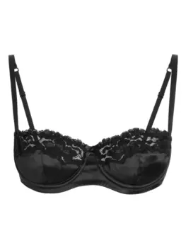 Dolce & Gabbana бюстгальтер-балконет с кружевной аппликацией, черный