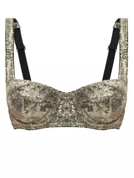 Dolce & Gabbana бюстгальтер с пайетками, золотой