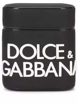 Dolce & Gabbana чехол для AirPods с логотипом, черный
