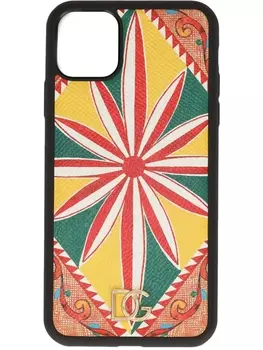 Dolce & Gabbana чехол для iPhone 11 с графичным принтом, желтый