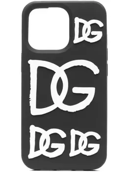 Dolce & Gabbana чехол для iPhone 13 Pro с логотипом, черный