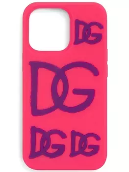 Dolce & Gabbana чехол для iPhone 13 Pro с логотипом DG, розовый