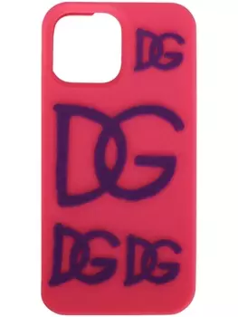 Dolce & Gabbana чехол для iPhone 13 Pro Max с принтом, розовый