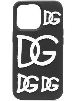 Dolce & Gabbana чехол для iPhone 13 Pro с логотипом, черный