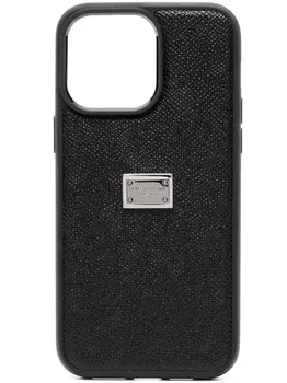 Dolce & Gabbana чехол для iPhone 14 Pro Max с логотипом, черный