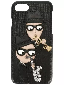 Dolce & Gabbana чехол для iPhone 7 с заплаткой, черный