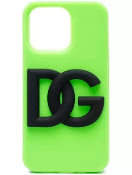 Dolce & Gabbana чехол для телефона с нашивкой-логотипом, зеленый