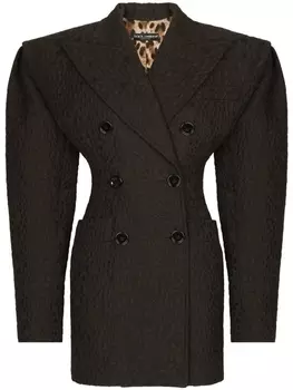 Dolce & Gabbana cloqu double-breasted jacket, черный
