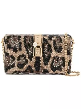Dolce & Gabbana декорированный клатч, коричневый