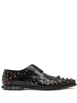 Dolce & Gabbana дерби с кристаллами, черный