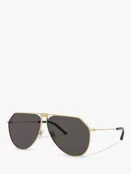 Dolce & Gabbana DG2248 Мужские солнцезащитные очки-авиаторы, золотистый/серый
