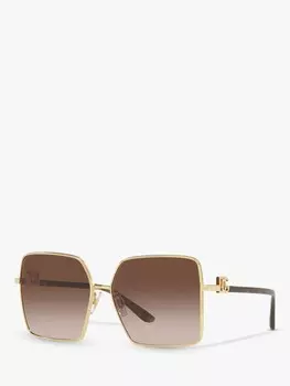 Dolce & Gabbana DG227902 Женские квадратные солнцезащитные очки, золото