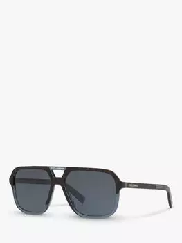 Dolce & Gabbana DG4354 Мужские квадратные солнцезащитные очки, коричневые/синие