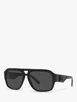 Dolce & Gabbana DG4403 Мужские солнцезащитные очки-авиаторы, черные/серые