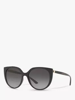 Dolce & Gabbana DG6119 Женские овальные солнцезащитные очки, матовый черный/серый с градиентом