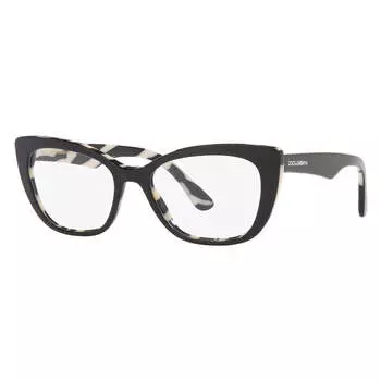 Dolce & Gabbana DG 3360 3372 52 мм женские очки кошачий глаз 52 мм, цвет top black on zebra