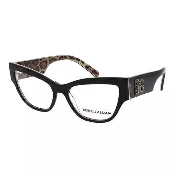 Dolce & Gabbana DG 3378 3299 53 мм женские очки кошачий глаз 53 мм, цвет black on leopard brown