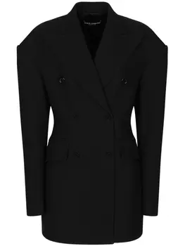 Dolce & Gabbana двубортное пальто, черный