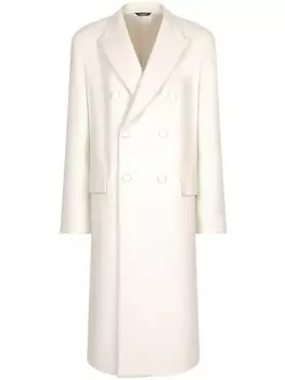 Dolce & Gabbana двубортное пальто, нейтральный цвет
