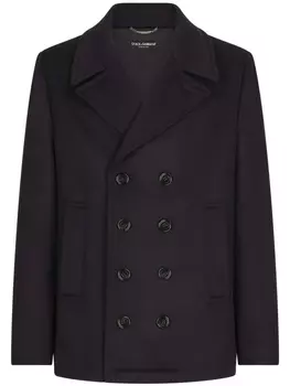 Dolce & Gabbana двубортный кашемировый бушлат, синий