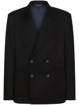 Dolce & Gabbana двубортный кашемировый пиджак, черный