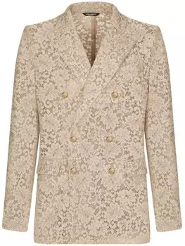 Dolce & Gabbana двубортный пиджак, нейтральный цвет