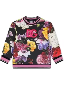 Dolce & Gabbana джемпер с круглым вырезом и принтом, черный