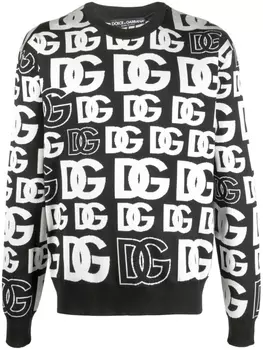 Dolce & Gabbana джемпер с логотипом, черный