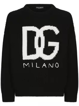 Dolce & Gabbana джемпер с логотипом DG, черный