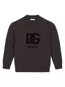 Dolce & Gabbana джемпер с логотипом, серый