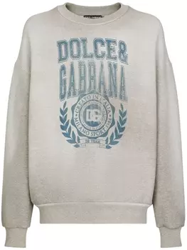 Dolce & Gabbana джемпер с логотипом, серый