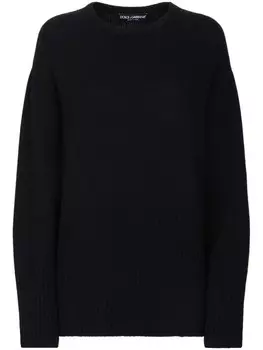 Dolce & Gabbana джемпер с объемными рукавами, черный