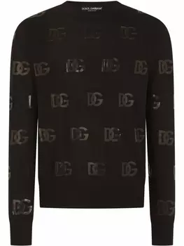 Dolce & Gabbana джемпер с пайетками, черный