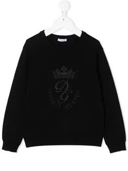Dolce & Gabbana джемпер с вышивкой, черный